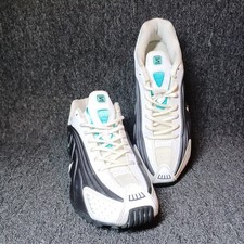 Size 9.5 Nike Shox R4 Metallic Silver Black White Lightly Used 104265-132 UK 8.5