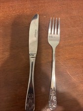 Vintage Esmeyer Children Cutlery Fork And Knife Bambino