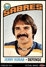 1976 O-Pee-Chee NHL #27 Jerry Korab Sabres 7 - NM