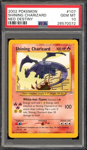 Shining Charizard 107/105 PSA 10 Neo Destiny Pokemon Gem Mint