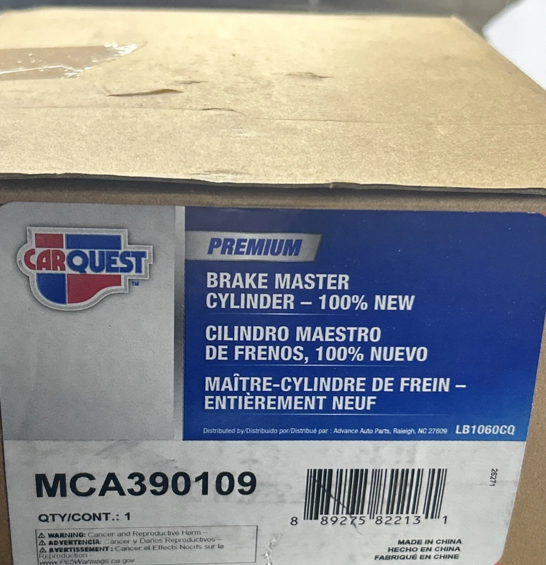 Carquest Wearever MCA390109 Brake Master Cylinder With Reservoir 0.938 Bore photo 6