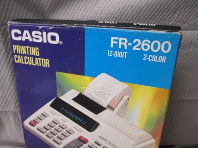 Casio Printing Calculator FR-2600 2 Color Printing with Power Cord