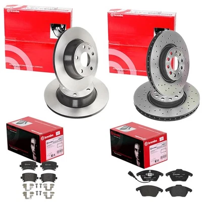 BREMBO Disques de Frein + Revêtements Avant + Arrière Convient pour Audi Tt 8J - Photo 1/4