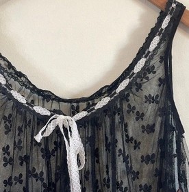 Romantic Agent Provocateur Lace Nightie Babydoll SM Black Bow Coquette Lingerie