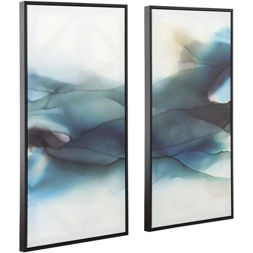 Uttermost 32305 September Desert Wall Accent Navy and Teal with Beige - Picture 2 of 4