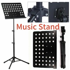 Sheet Music Stand-Metal Professional Portable Perforated Music Stand Adjustable