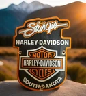 Vintage Harley Davidson Motorcycle Porcelain Sign Sturgis SD Indian Gas Oil USA
