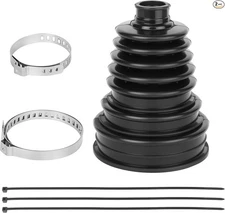 2-Pack Universal CV Axle Boot Repair Kit with Clamps, Flexible Silicone CV 2