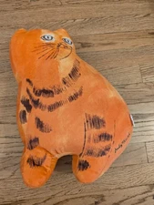 Andy Warhol Kidrobot Plush Cat Pillow Orange Limited Edition Famous Design 15"