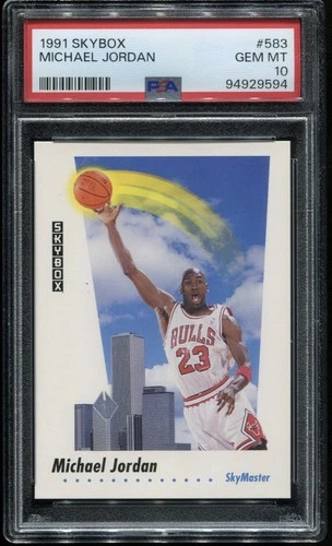 1991-92 SkyBox NBA Basketball Card #583 ~Michael Jordan~ HOF GOAT PSA 10 GEM MT