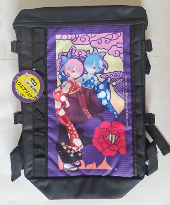 Re:Zero Rem/Ram Backpack Bag Harajuku Satchel Shoulder Bag Anime Bandai Japan R2