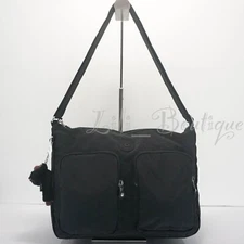 NWT New Kipling HB7685 Sidney Crossbody Shoulder Bag Polyamide Black Tonal $104