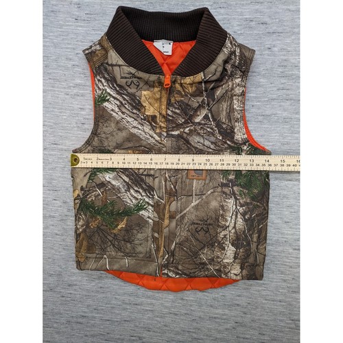 Carhartt Camo Vest Quilted Lined Full Zip Sleeveless Jacket XXS 4/5 Reversable - Picture 9 of 11