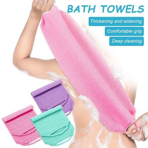 3PCS New Special Scrubbing Towel Nylon Back Exfoliating Long Stretch Household