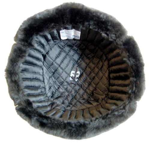 Russian Ushanka Faux Fur Cossack Trapper Hat & USSR Soviet Army Badge - Black - Picture 10 of 10