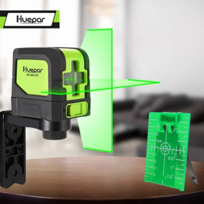 Huepar Green Laser Level DIY Cross Line Laser Self Leveling 9011G Bright Green - Image 1 of 4