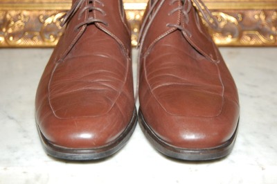 BRUNO MAGLI ITALY BROWN LEATHER RAMMOLA SQUARE TOE OXFORD  display picture 1