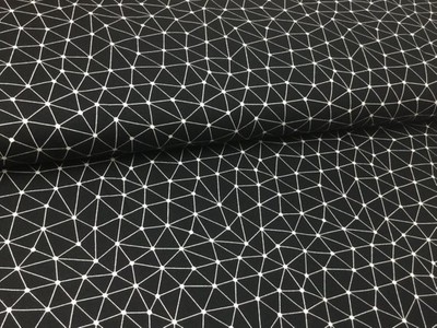 Jersey Spinnennetz Muster auf schwarz Sweat Netz Muster