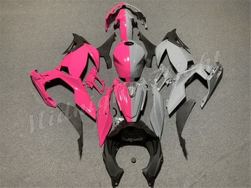 Fairing Kit Fit for Kawasaki Ninja400 EX400 2018-2023 ABS Bodywork Set Pink Gray - Picture 2 of 4