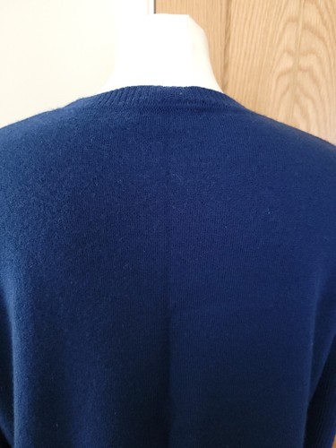 NEXT Merinowolle Pullover kastig blau rot gepunktet ~ Größe UK 8 sehr guter Zustand - Bild 9 von 13