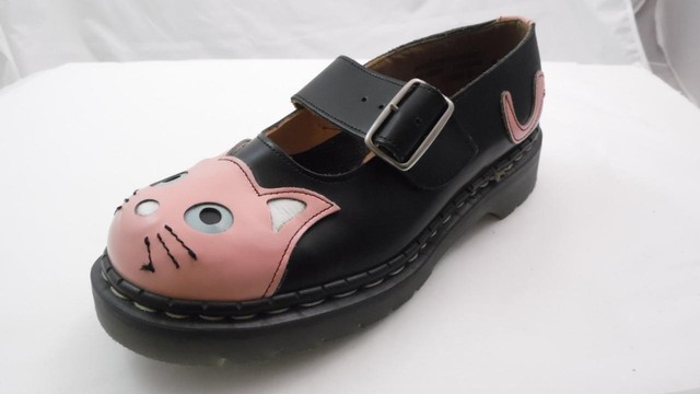 TREDAIR MIE MADE IN ENGLAND BLACK PINK CAT FACE MARY JANES US 5 WOMENS TNR1380L | eBay