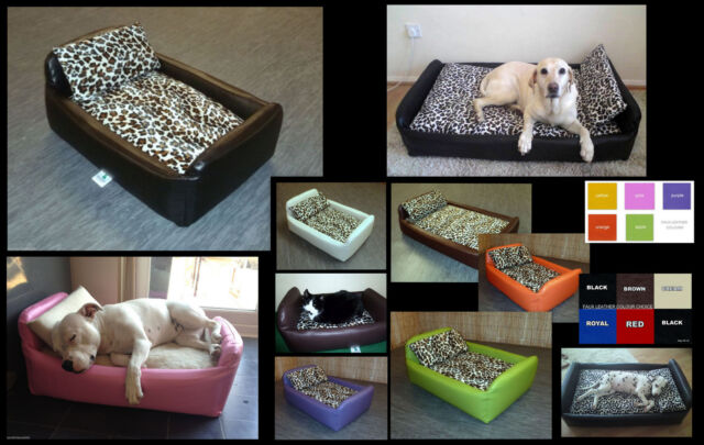 Zippy Large Waterproof Wipe Clean, Leather Dog Beds For Large Dogs