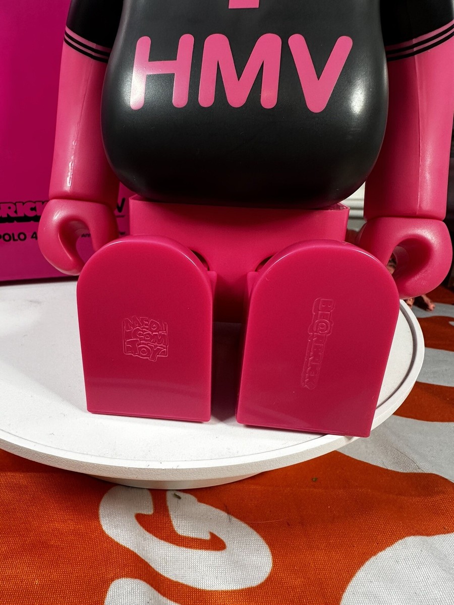 BearBrick Be@rBrick Medicom 400 HMV Pink/Black 25th Anniversary