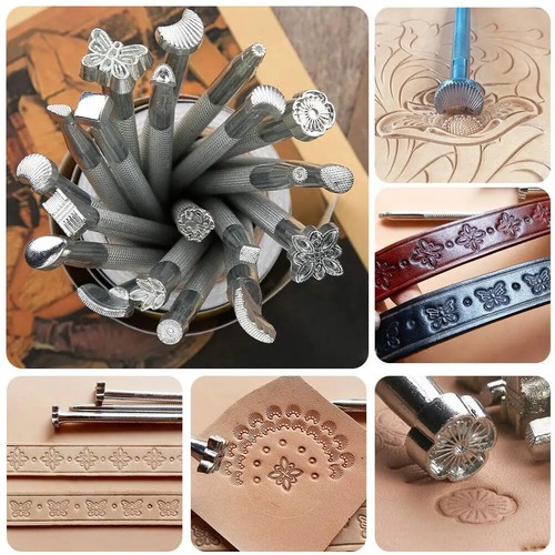 20x Leather Printing Tool Carving Hand Making Craft Metal Leather Saddle Staming