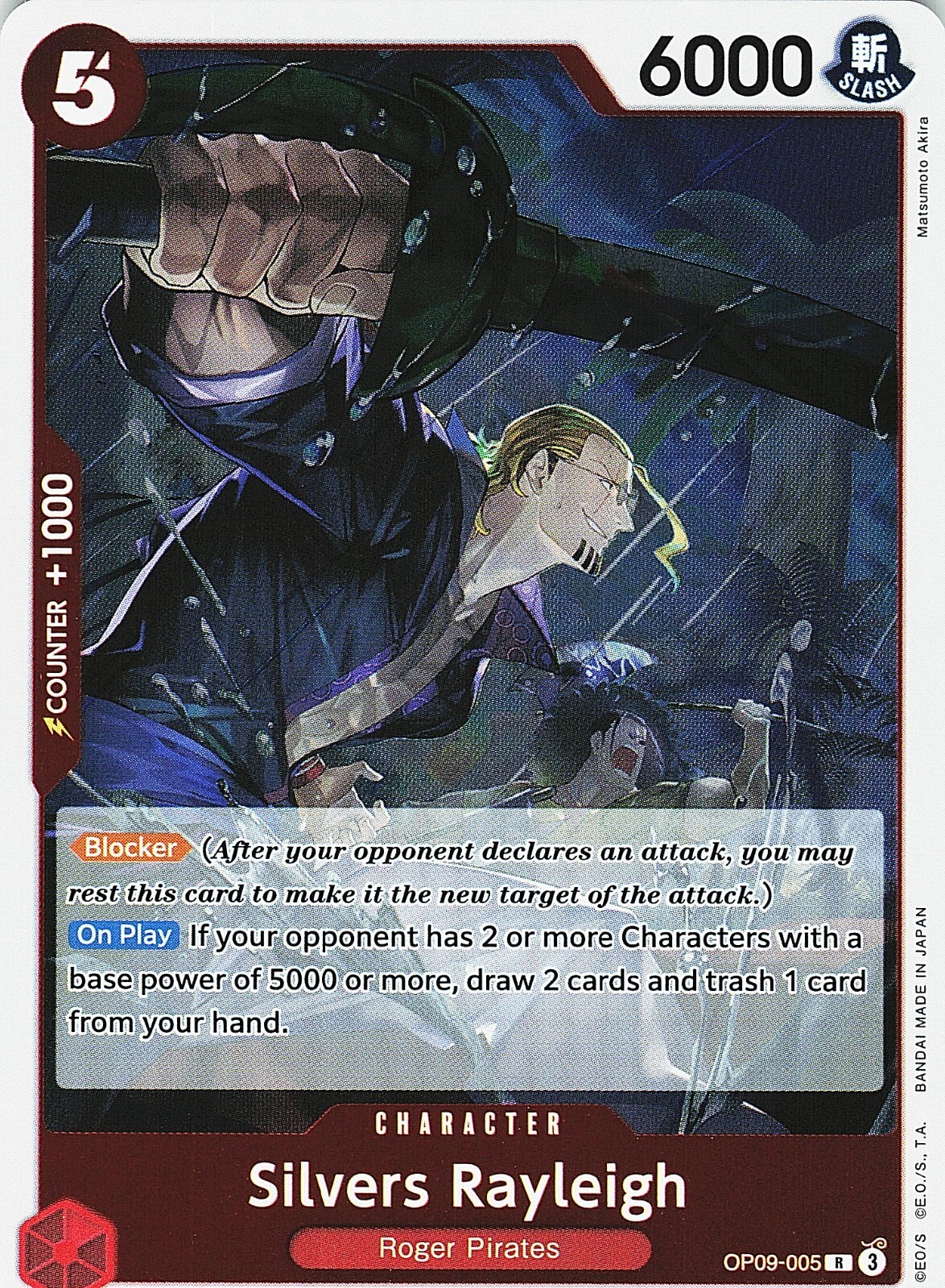 One Piece Emperors in the New World Silvers Rayleigh Foil Card OP09-005