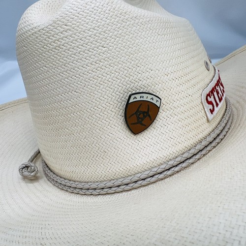 Vintage Stetson Hat Signed by Tuff Hedeman & Terri Clark Size 7 Straw Cowboy Hat - Picture 6 of 18