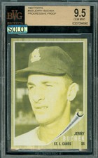 1962 TOPPS LOA # 439 JERRY BUCHEK PROOF BGS 9.5 MAC SOLO $1,000 CARD