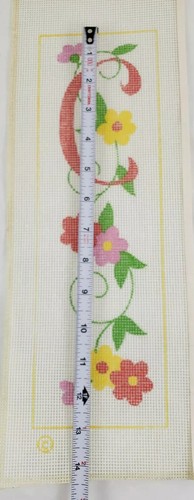 Needlepoint Handpainted Initial Letter C Sweet Pea - Picture 4 of 7