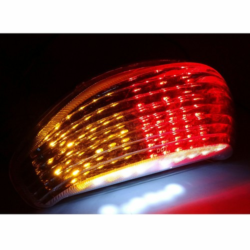 Tail Brake Turn Signals Light Smoke 2000-2005 01 02 03 04 KAWASAKI ZX12 ZX 12R - Picture 5 of 7