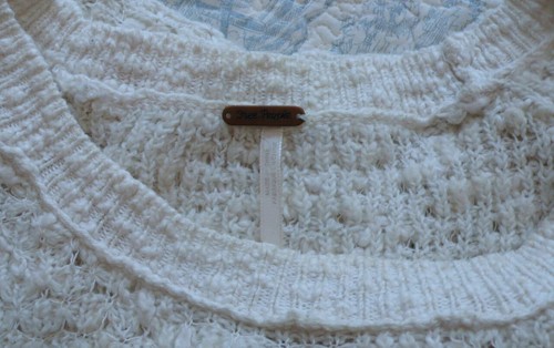 FREE PEOPLE Mujer Crema Cuello Tejido Suéter Talla XS - Imagen 6 de 7