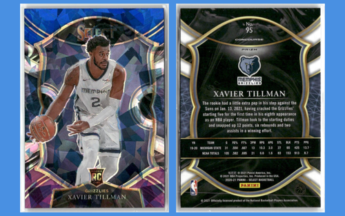 XAVIER TILLMAN Rookie Lot - 14 Cards - Prizm Auto, Select, Optic, Grizzlies RCs - Picture 9 of 16