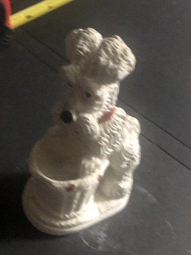 Vintage Westie/Scottie Dog Chalk ware Carnival Prize Dated 1961 CONEY ISLAND NY - Picture 4 of 12