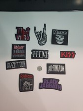 Lot of 10 Rock Band / Pop Culture Patches Iron On Or Sew  As Pictured Auc2