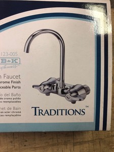B K 123 005 Two Handle Code Pattern Bath Faucet 3 4 Claw