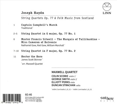 MAXWELL QUARTET JOSEPH HAYDN: STRING QUARTETS, OP. 77 & FOLK MUSIC FROM SCOTLAND