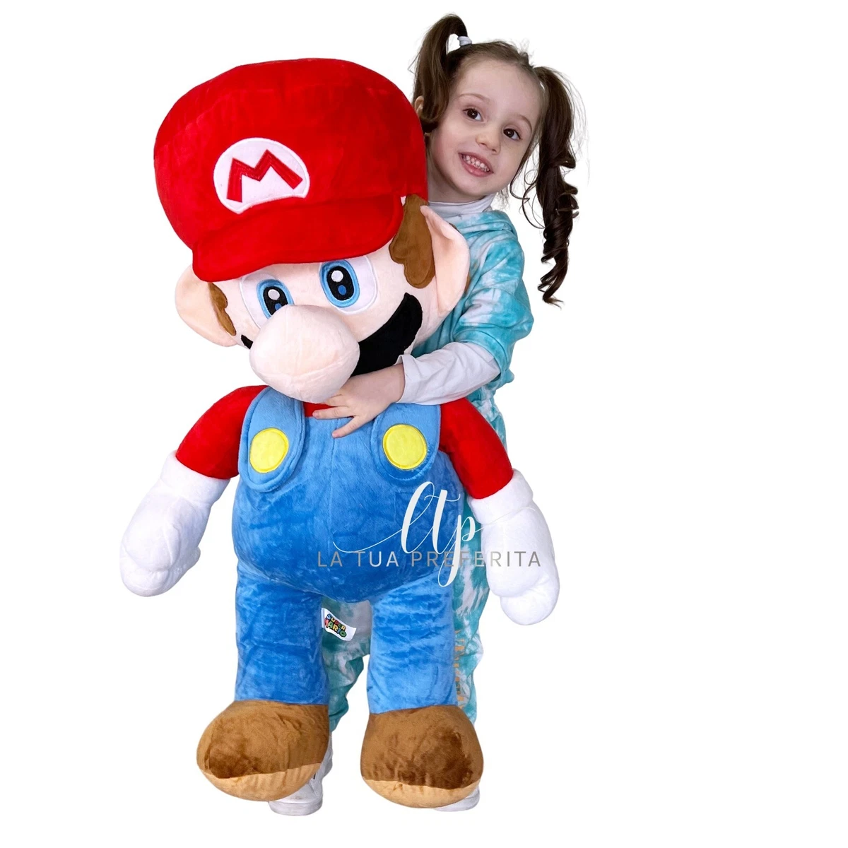 Super Mario Bros (90cm) Peluche Géant, Original Nintendo Enfants Garçons