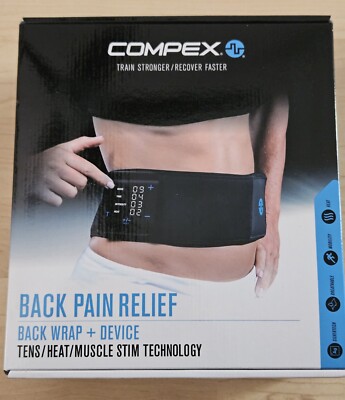 Compex Back Pain Relief Wrap Tens Heated Small/Medium NEW IN BOX