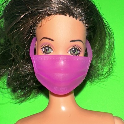 Barbie / Action Figure 1:6 Scale Modern Medical Pink Face Mask - Mattel    