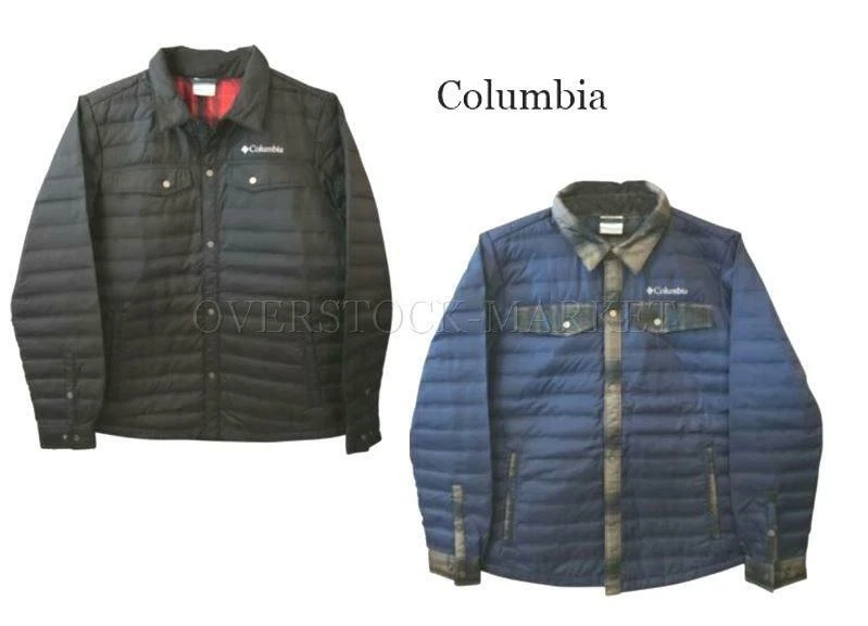 NEW! MEN'S COLUMBIA FAST FORWARD HEAT SEAL SHIRT JACKET! 650 FILL DOWN! VARIETY
