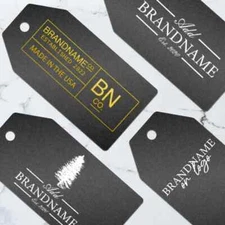 100 PCS 1-1/2" x 3-1/8" Custom Printed Personalized Branded Hang Tags