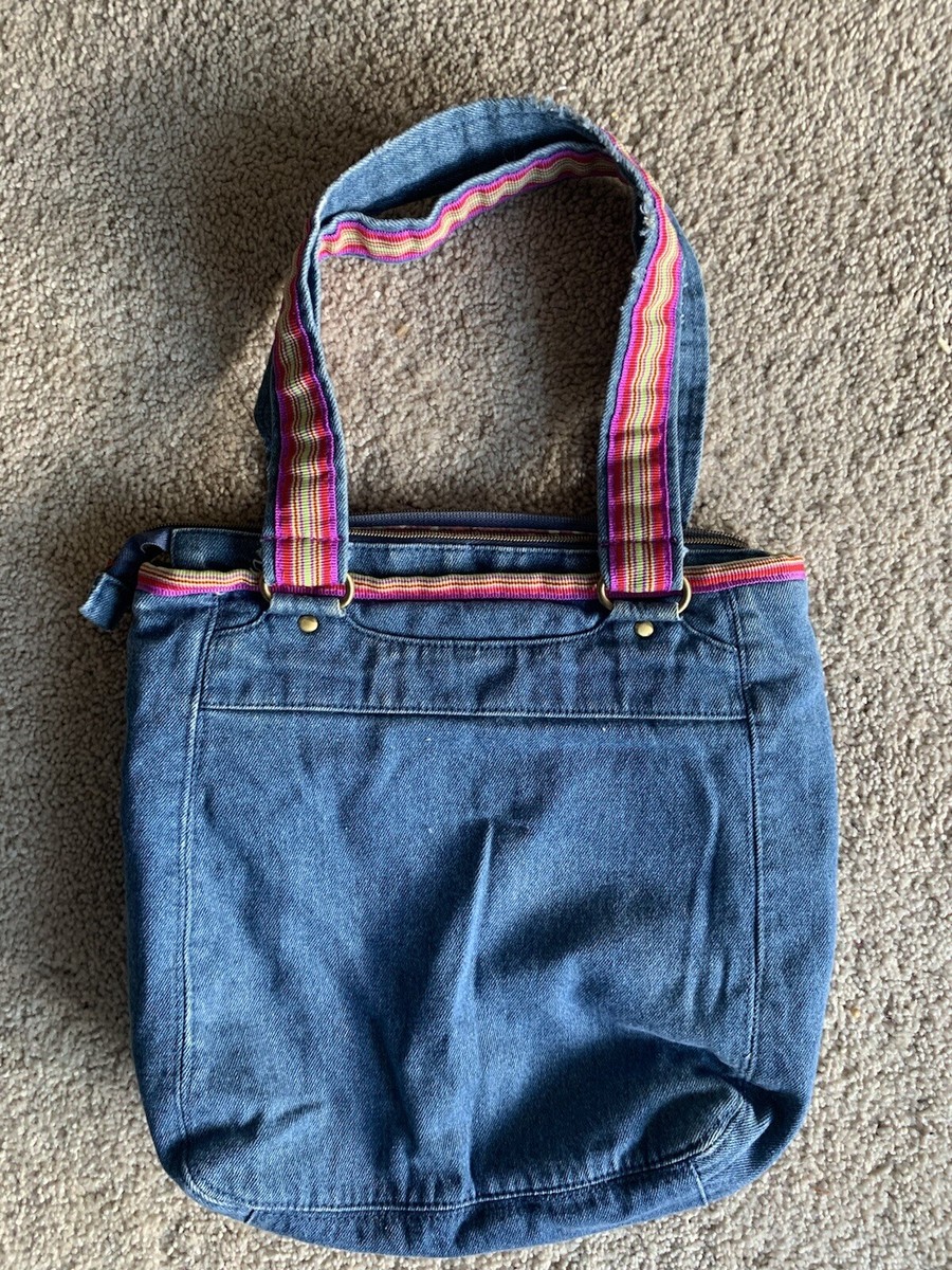 DIESEL y2k 00s archive Tote bag　denim DIESEL Vintage White Denim Purse Cargo Multipocket Utility