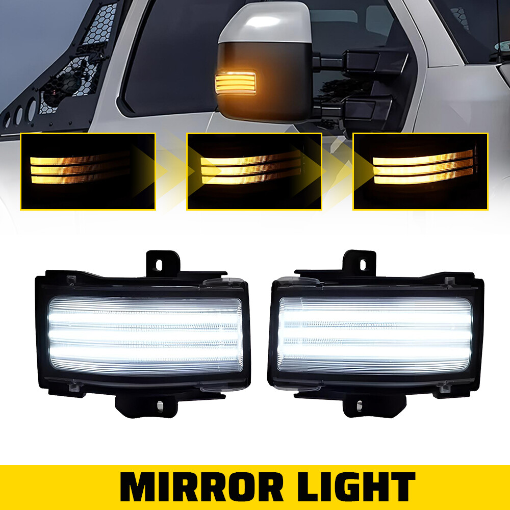 For Ford F250 F350 F450 F550 Super Duty Amber White LED Side