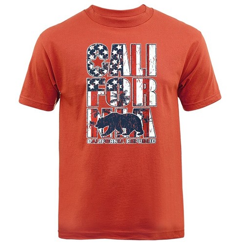 California Republic US Flag American Pride Patriot Cali Bear Graphic T-shirt - Imagen 13 de 17