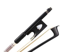 new black Carbon fiber Advanced Violin Bow Inlay small shield style Frog