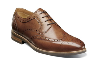 cognac wingtip oxford