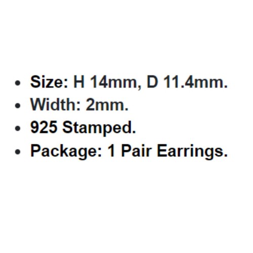 925 Sterling Silver CZ Bar U Shape Huggie Earrings Women Girl Jewellery Gift UK - Picture 6 of 13